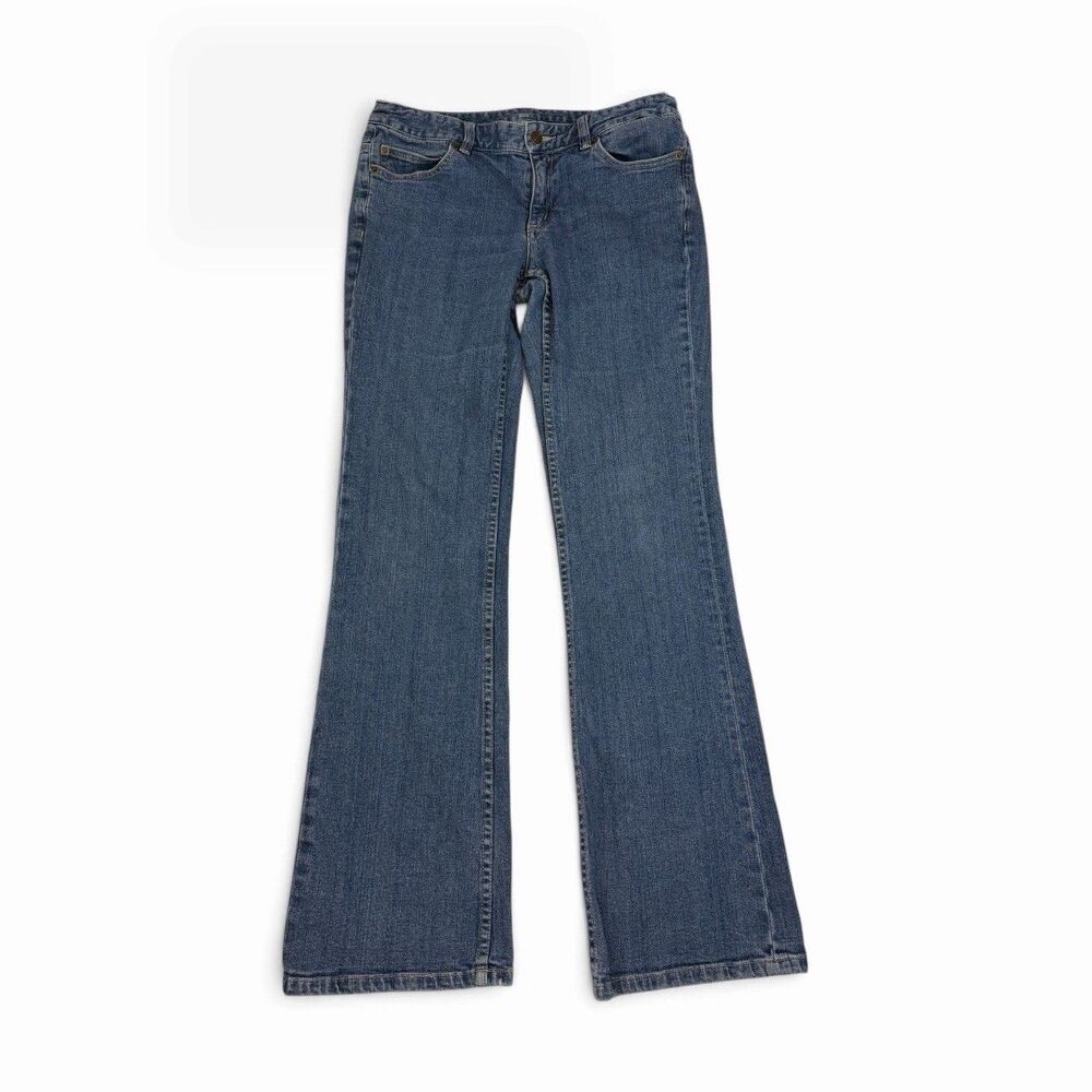 Michael Kors Bootcut Denim Jeans Women’s 8 MK Pocket Logo Medium Wash Y2K